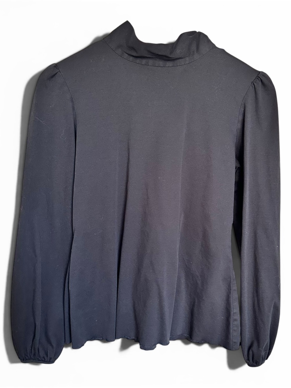 Carolina Herrera Black Cotton Bow Tie Blouse